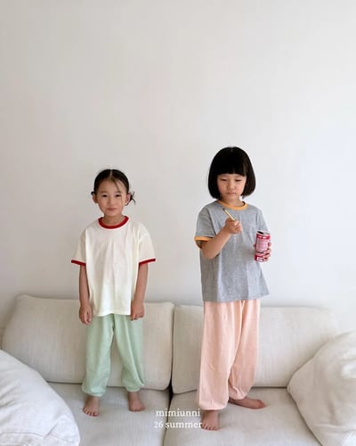 MIMI1+1夏日橫紋防曬防紋褲3