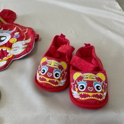 ✤手製刺繡虎衣三件組4