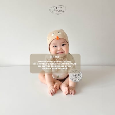 new！蛇帽寶寶包屁衣套組*現貨6m3