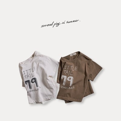 手繪數字上衣(2color)2