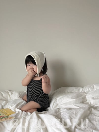 條紋細肩包屁衣(2color)2