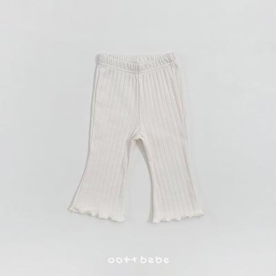 小刺繡木耳捲邊褲6