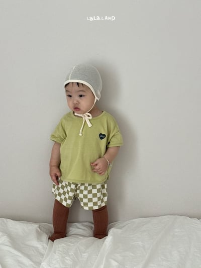 棋盤格紋布標口袋鬆緊褲(3color/baby)3