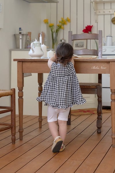 格紋傘擺捲邊上衣(3color)11