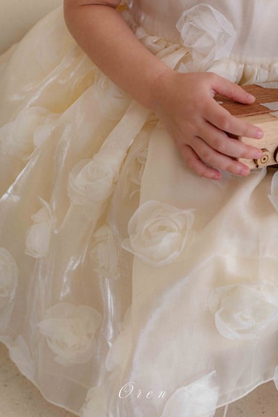 滿版立體玫瑰包屁紗裙/洋裝19