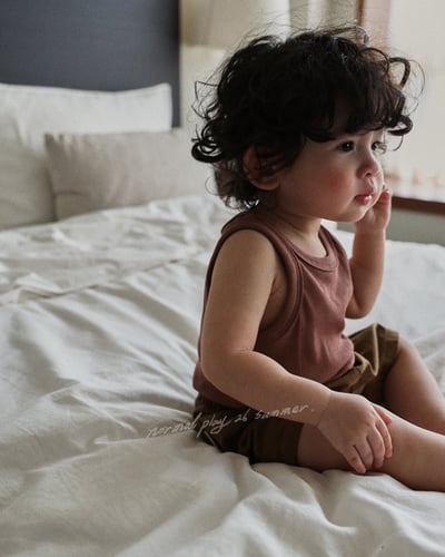 後口袋鬆緊4分褲(3color)16