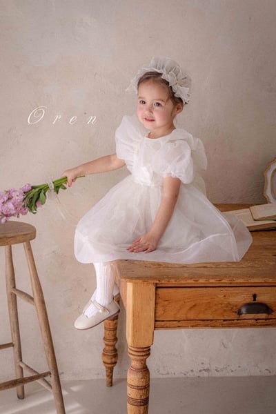 仙氣飄飄公主後綁帶包屁紗裙/洋裝(奶油)14