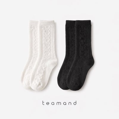 純色紋理襪(2入/組)1