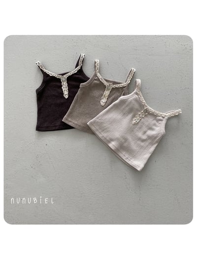 蕾絲滾邊背心上衣(baby/kids)1