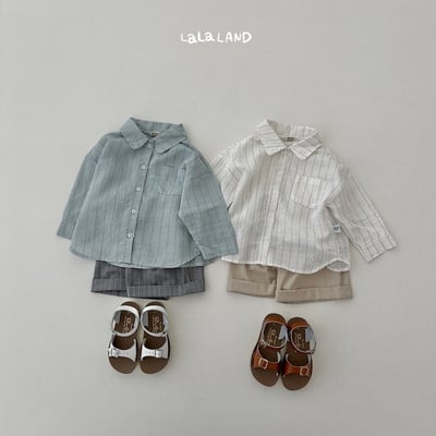 棉麻條紋襯衫(2color/kids)15