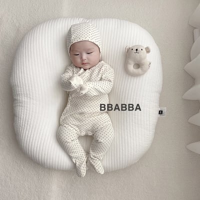 點點側開扣新生兒服set(2color)8