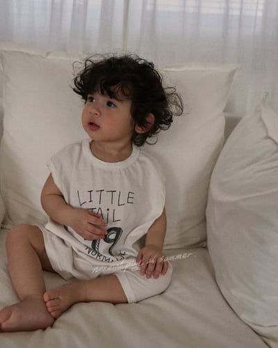 手繪數字連身衣(2color)4