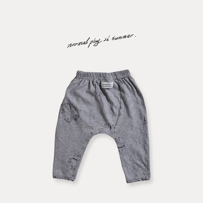 手繪小馬上衣/寬褲襠褲(2color)8