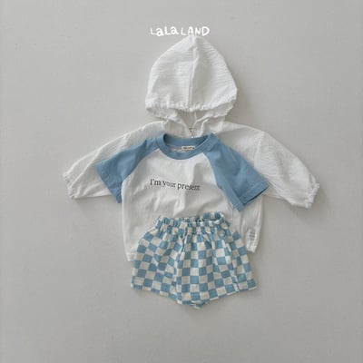 棋盤格紋布標口袋鬆緊褲(3color/baby)14