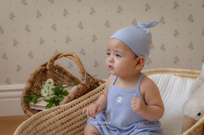 小雛菊紋理連身衣*現貨米12m7