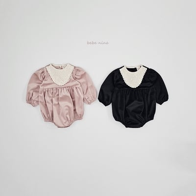 蕾絲雕花質感絨面包屁衣*現貨粉12m18