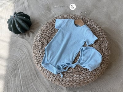 純色包屁衣+綁帶帽set9