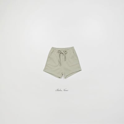 夏日口袋鬆緊短褲(3color)16