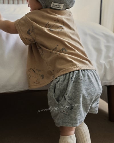 手繪小馬口袋褲(2color)1