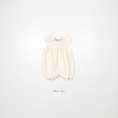 緞紗ribbon捲邊飛袖連身衣(2color)12