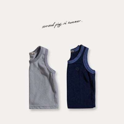 帥帥感無袖上衣/褲子(2color)3