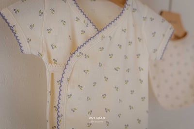 櫻桃側開扣包屁衣*現貨藍6m10