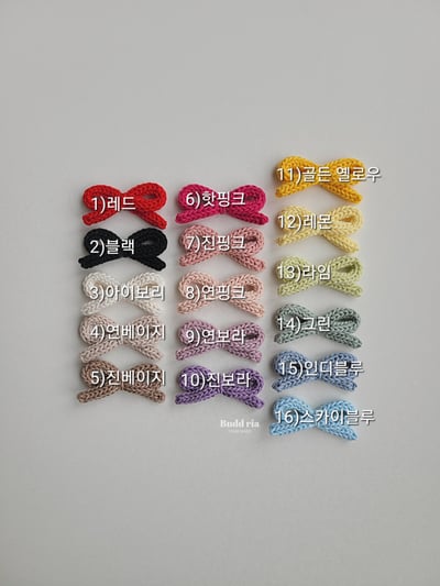 ribbon髮夾-小*現貨紅11