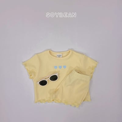 刺繡愛心木耳捲邊套裝10