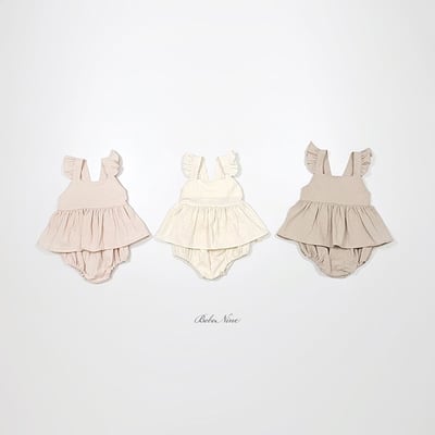 涼爽！飛袖捲邊套裝(3color)11