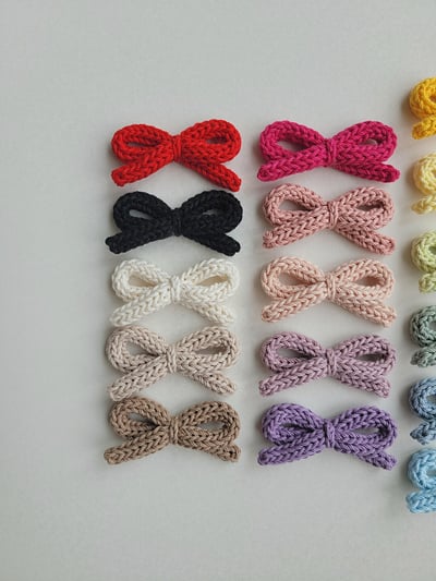 ribbon髮夾-小*現貨紅8