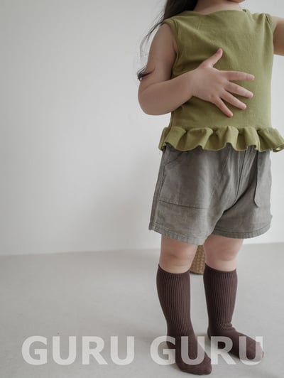 大口袋鬆緊褲(2color)11