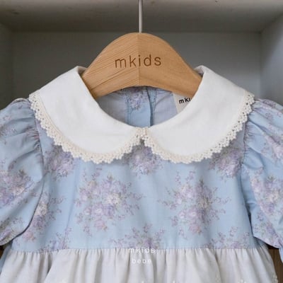 鑲邊蕾絲花花包屁衣(2color)12