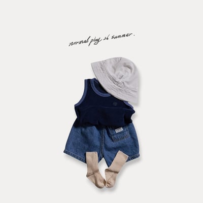 帥帥感無袖上衣/褲子(2color)8