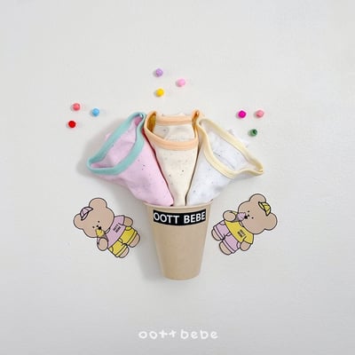 撞色彩點包屁衣3