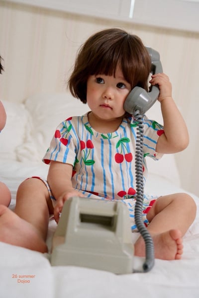 大顆櫻桃上衣+6分褲套裝6