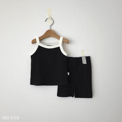 撞色背心+褲set(6color)8