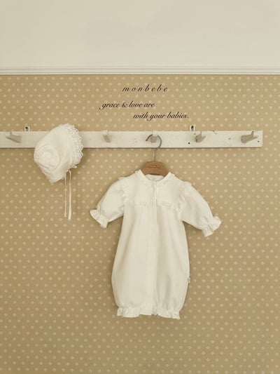 小公主蕾絲滾邊新生兒服/蕾絲滾邊帽5