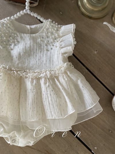 珍珠閃耀小公主包屁紗裙/洋裝(2color)22