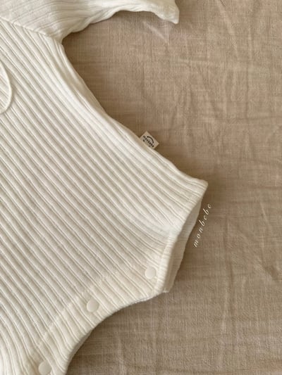 小口袋紋理包屁衣+寶寶帽set4