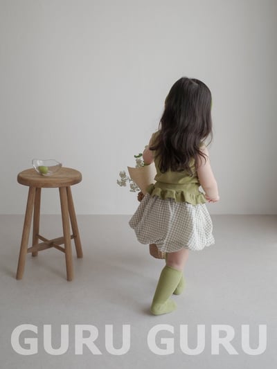 格紋雲朵裙(2color)7