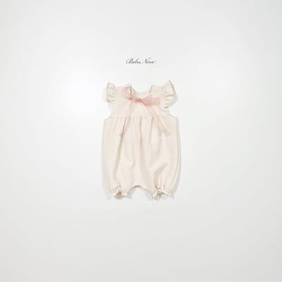 緞紗ribbon捲邊飛袖連身衣(2color)13