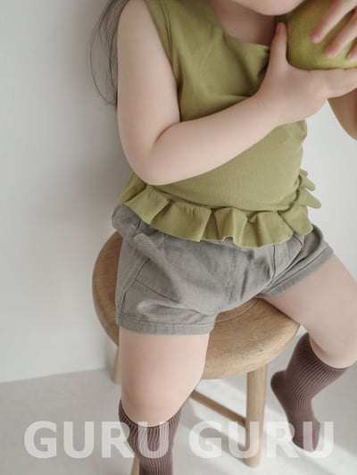 捲邊背心上衣(3color)2