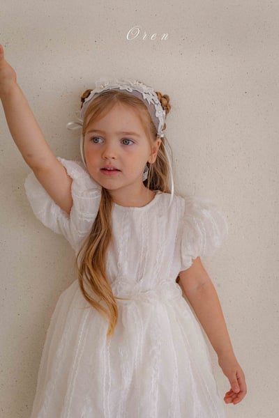 玫瑰綁帶壓紋包屁澎裙/洋裝3