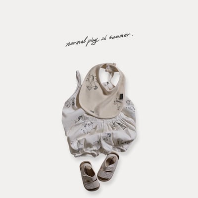 彩繪小馬傘擺背心/麵包褲/圍兜(2color)24