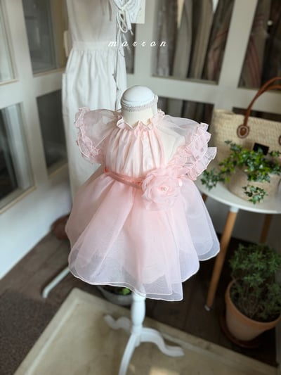 玫瑰綁帶緞紗包屁衣/洋裝16