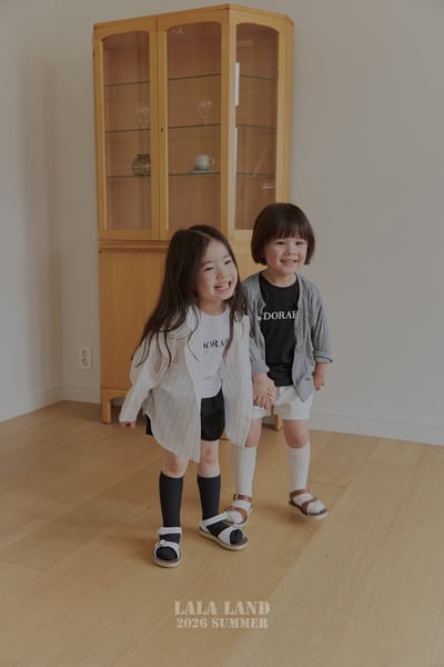 棉麻條紋襯衫(2color/kids)4