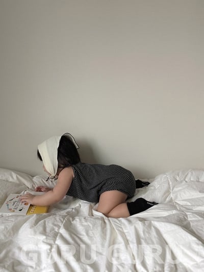 條紋細肩包屁衣(2color)3