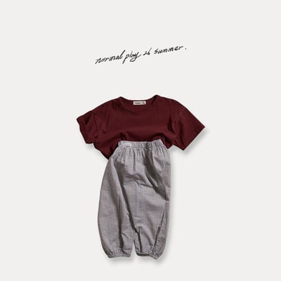 千鳥格紋縮口褲(3color)7