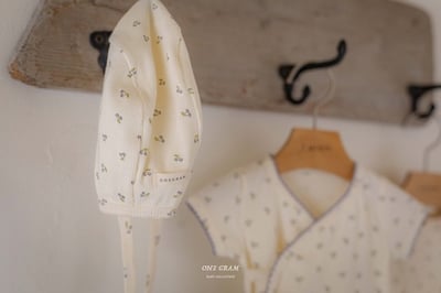 櫻桃側開扣包屁衣*現貨藍6m11