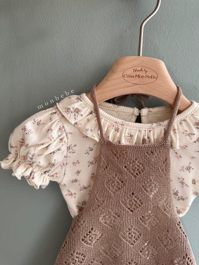 花花捲邊澎袖包屁衣/上衣13